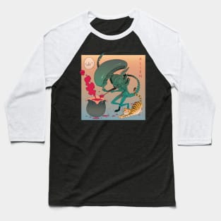 alien & cat Baseball T-Shirt